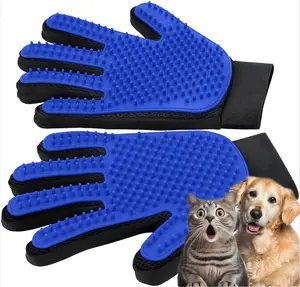 Furminator Brush Upgrade Efficient Pet Hair Remover Gloves Gentle Shedding Brushes for Dogs Cats & Horses with Long and Short Hair 1 Pair Blue