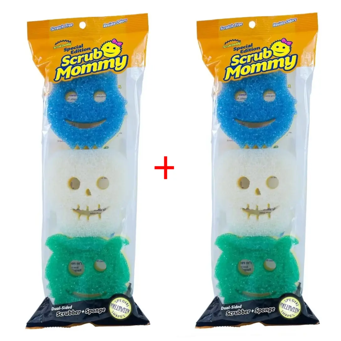 Limited Edition Halloween Scrub Daddy Scrub Mommy （3Pack*2） Non-Scratch Cleaning Sponges