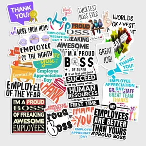Sticker Pack 20 pcs Employee Appreciation Stickers, Team Thank You Vinyl Decals