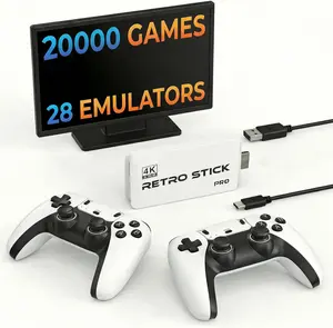 2026 Mass Games Retro Game Console with 20000+ Built-in Games 20 Emulators 2 Wireless Controllers & 128GB SD Card Perfect for Kids & Adults Portable Gaming System  - Button, Hdmi