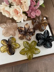 Vintage Flower Design Hair Claws, Elegant Hair Accessories for Women & Girls, Minimalist Headwear Suitable for Thick Hair, Flower Hair Clip
