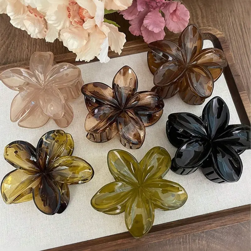 Flower Hair Claw Clips, Vintage-Inspired Floral Design, Strong Hold for Thick Hair, Elegant Hair Accessories, Hair Clips for Styling