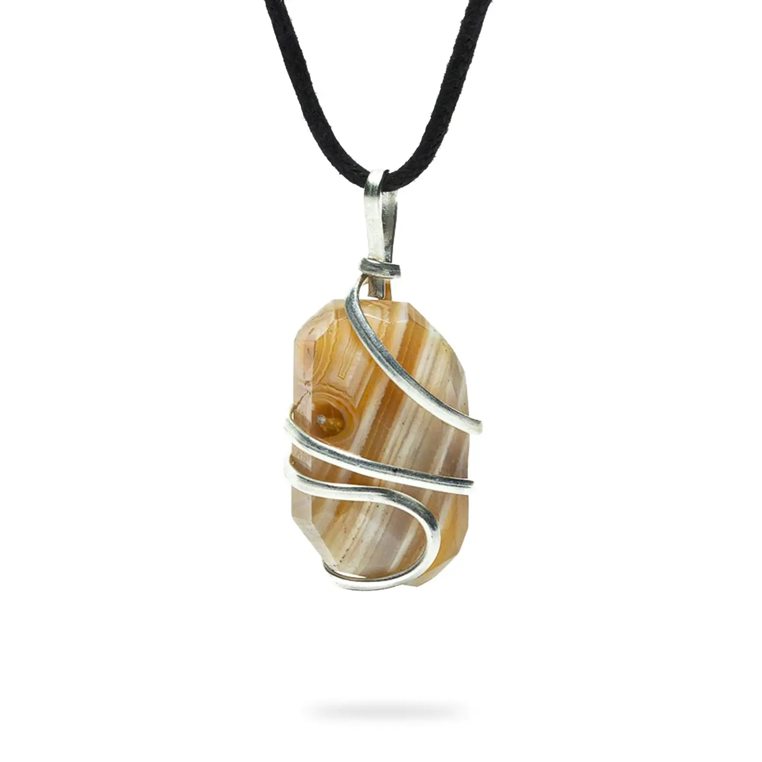 Yellow Carnelian Pendant Necklace – Natural Yellow Chalcedony Crystal for Confidence & Vitality, Solar Plexus Chakra, July Birthstone Jewelry for Women