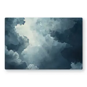 MWW C1MP2436CWUTDQ 24 x 36 in. Afterglow - Blue Metal Print Wall Art for Stunning Home Decor