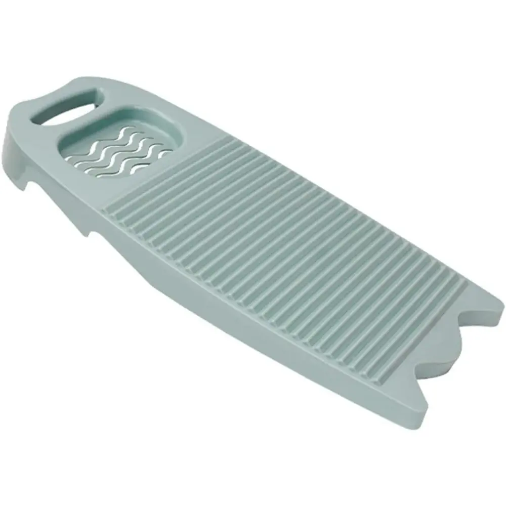 Non-Slip Laundry Washing Board For Household (Hand Wash, Manual)-15.7x8.07x1.06inches (E-Light Blue) Plastic Washboard Home Goods Thick