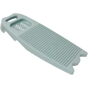 Non-Slip Laundry Washing Board For Household (Hand Wash, Manual)-15.7x8.07x1.06inches (E-Light Blue) Plastic Washboard Home Goods Thick