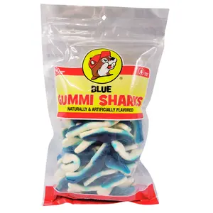 Buc-ee's 12oz Resealable Bag of Flavored Gummi Sharks candy pack