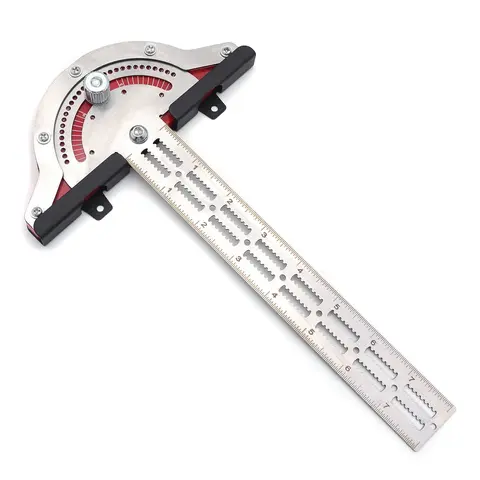 Ultra-Precision Woodworking Scriber Measuring Tool with Red Accents and Clear Scale for Accurate Measurements