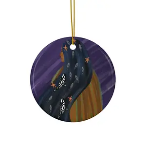 Water is Life Ceramic Ornament Christmas Ornament Indigenous Christmas Decor Native Art
