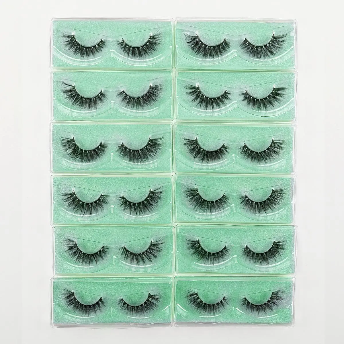 12 Pairs Natural Gentle False Eyelashes, Volume Lashes, Wispy Faux Cluster Lashes, Curling Water Proof Eye Makeup Strip Lashes For Lashes Extensions Women Girls Party Eyelash Clusters, Curly Lashes