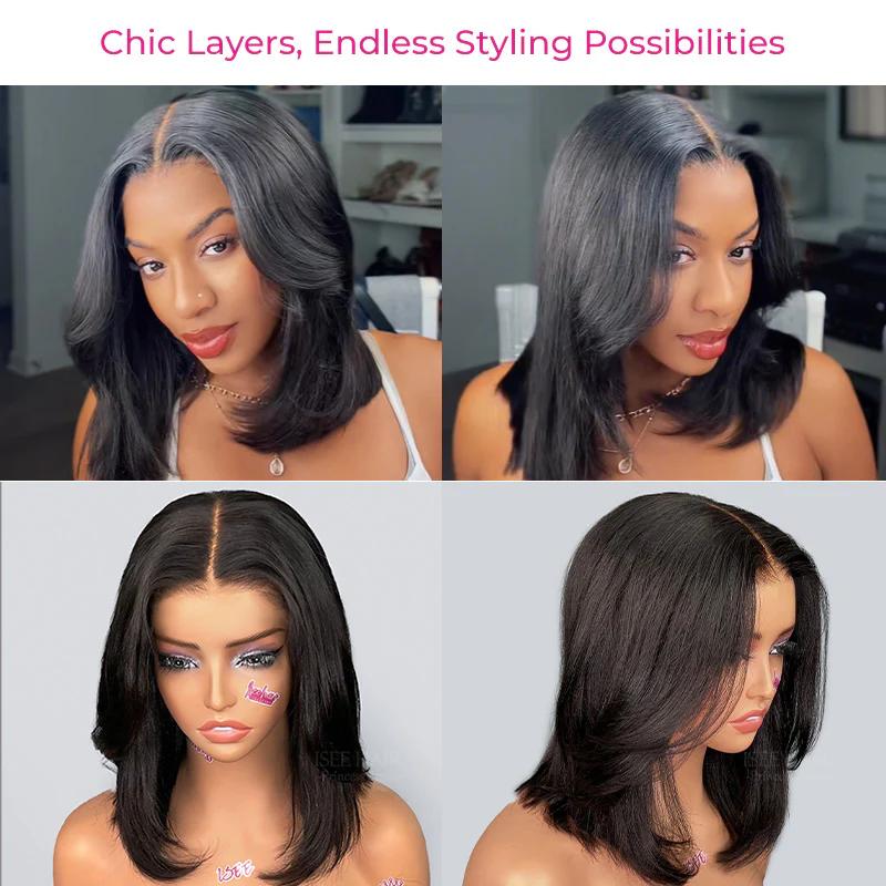 【Hot】ISEE HAIR Wear Go 9x6 Tpart Layered Cut Bob Yaki Straight Wig 180% & 250% Natural Black & Reddish Brown Deep Part Lace Glueless Wig #TikTokShopHolidayHaul 【Hot】ISEE HAIR Wear Go 9x6 Tpart Layered Cut Bob Yaki Straight Wig 180% & 250% Natural Black & Reddish Brown Deep Part Lace Glueless Wig #TikTokShopHolidayHaul