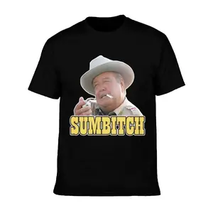 Retro "Sumbitch" Sheriff Buford T. Justice Design Casual Cotton T-Shirt