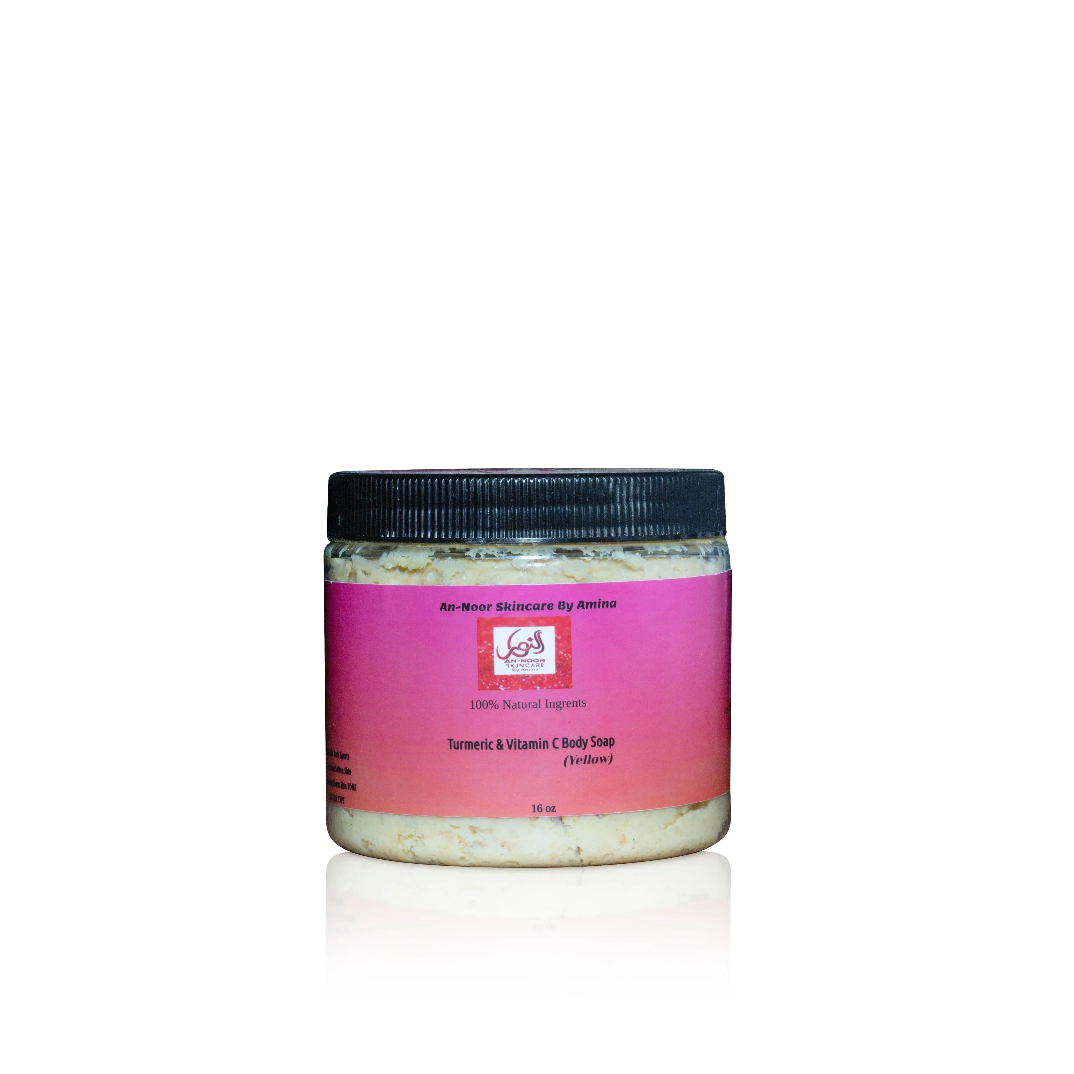 Turmeric & Vitamin C Body Soap 500 mL - Moisturizing Body Soap with Turmeric Extract and Vitamin C for Hydration