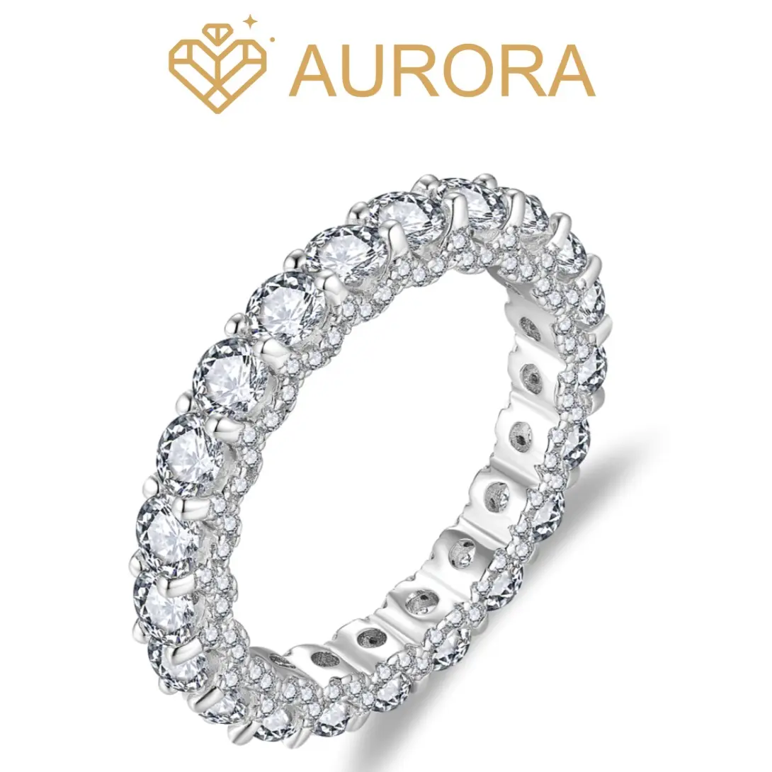 【#25 Serendipity】 Moissanite Stackable band ring enhancer ring band high quality gifts Engagement Rings Jewelry Synthetic Moissanite