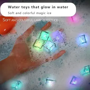12Pcs Bath Tub Light Up Ice Cubes | Multicolor LED Ice Cubes Bath Glow Cubes | Water Activated Light Up Bath Cubes for Kids