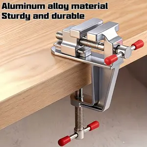 1 household universal mini fixed workbench, multifunctional alloy pliers | mini adjustable desktop fixture, Desk Mount Clamp, suitable for jewelry, electronic products, manual tools, handheld work clips, metal clips, no need for electricity, holiday gifts