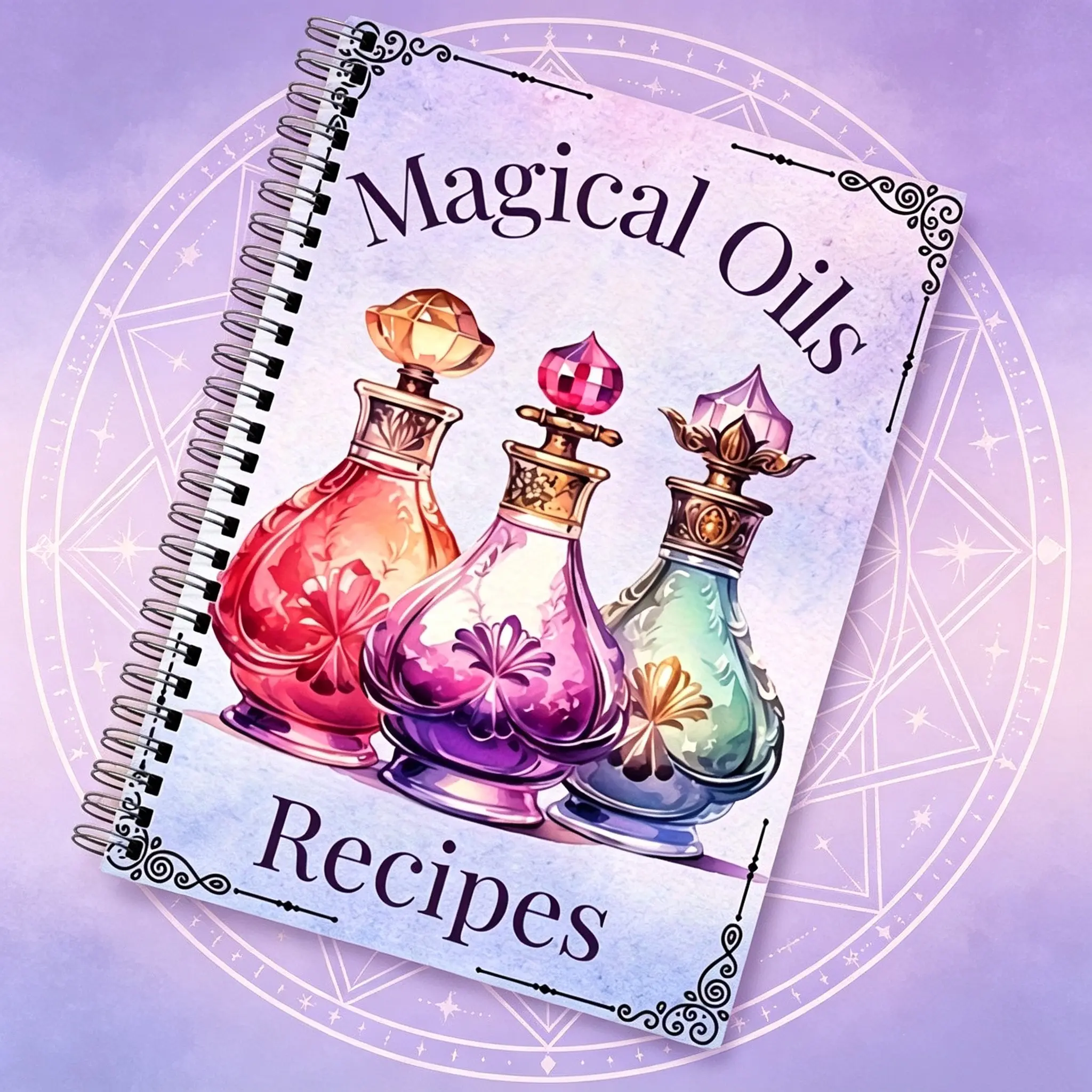 Magical Oils Journal, Witchcraft Guide Book, Ritual Candle Handbook, Comprehensive Manual for Magical Oils, Essential Reference Book, Enchantment, Magical Practices