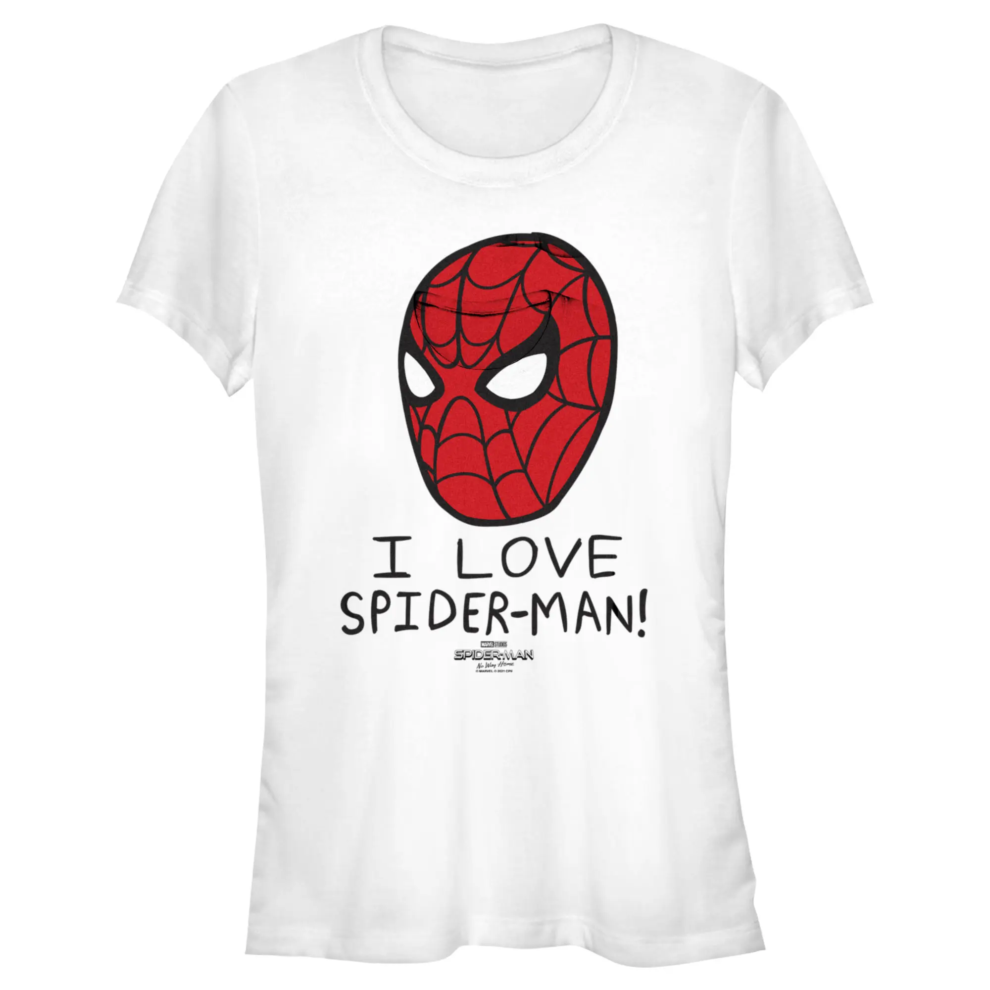 Junior's Marvel Spider-Man: No Way Home I Love Spider-Man! Mask T-Shirt