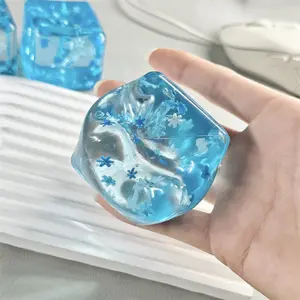 Snowflake-shaped Relax Toy, Snowflake Ice Cube Squeeze Toy,Sky Blue Squeeze Relaxation Toy, Slow-rebound Three-dimensional Maltose Toy with a Soft and Comfortable Touch -Perfect for Use at Work, During Study, or for Relaxation. It's anExcellent