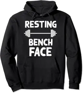 Resting Bench Face Barbell Gym Workout Lifting Weights Gift Pullover Hoodie - Latellestcha Shop 45B0BV79PR1W