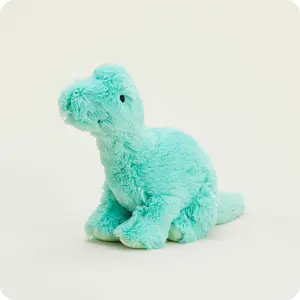 Teal Long Neck Dinosaur Warmies - Heatable, Weighted, Lavender & Flaxseed - For Anxiety, Pain-relief, Comfort
