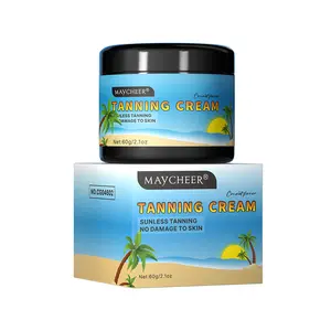 Sunless Tanning Cream, Instant Streak-Free Bronzy Glow Self-Tanner, Coconut Scent Travel Size, No Sun Exposure Needed