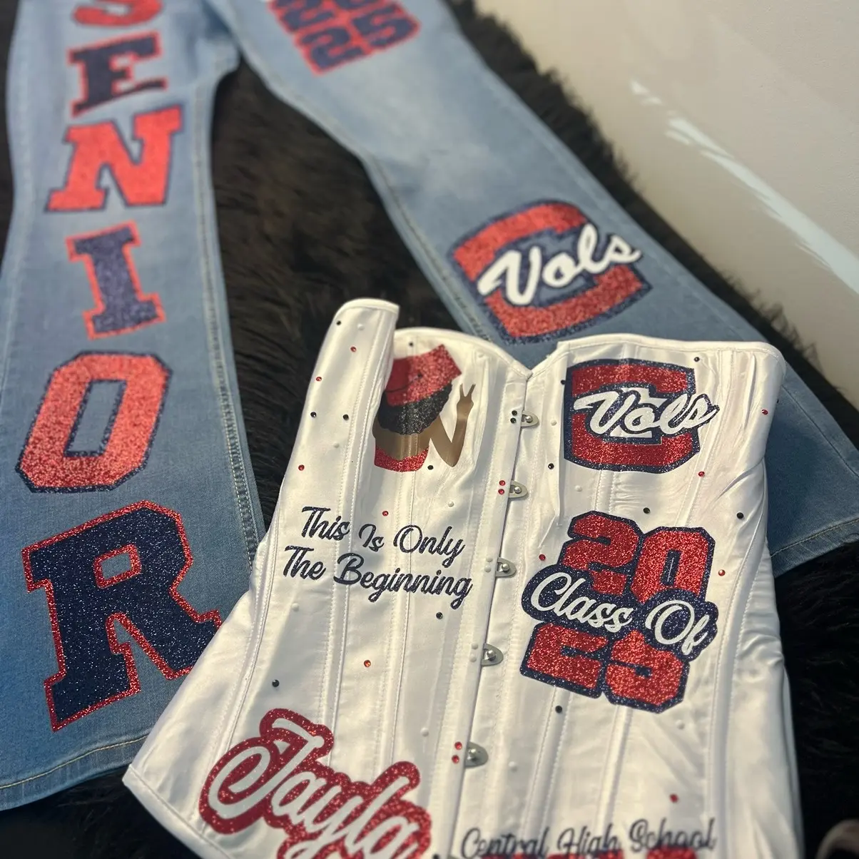 SENIOR DIY GLITTER IRON ON LETTER SET