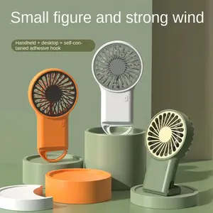 New Portable Mini Fan With Carabiner,USB Rechargeable Silent Foldable Table Fan, Handheld Pocket Fan For Home Office Travel