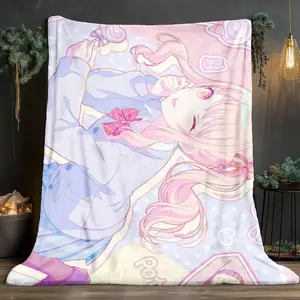 Akiyama Mizuki Anime Theme Soft and comfortable home blankets, small throw blankets, nap blankets, perfect Christmas gifts for friends and besties. Super soft heat-pressed blankets. Y251212326