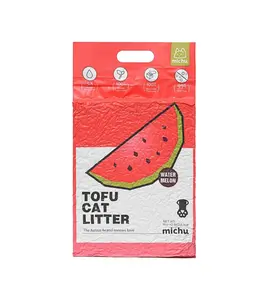 Tofu Cat Litter Natural Clumping Tofu Cat Litter, Fast Clumping and Easily Scoop-able 5.5lb/88oz 5 Scents (Watermelon, 2 Pack)