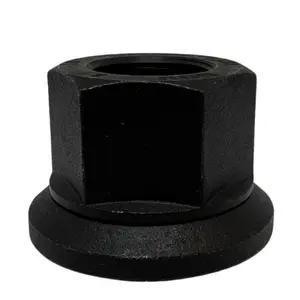 Semi Truck / Big Rig Lug Nuts | Flat Seat Attached Washer | 22x1.5 Thread | Fit Aluminum & Steel Wheels | 18 Wheeler Lug Nut Replacement.