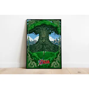 The Legend of Zelda Ocarina of Time Poster-The Legend of Zelda Poster-Zelda Poster-Zelda Decor