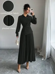 Women's Long Sleeve Chic Fashion Dress, Fitted Elegant Sexy Style, Perfect for Commuting, Work, Photography, Shopping, Valentine's Day Gift