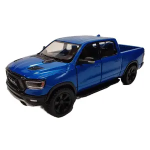 KINSMART 1:46 2019 Dodge Ram 1500 - Blue Die Cast Metal Toy Vehicle with Pull-Back Action & Openable Doors