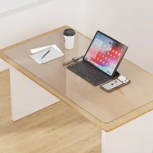 Clear Table Cover Protector 23 x  Inch, 2mm Thick PVC Vinyl Tablecloth Protector, /Oil-Proof Plastic Desk Protector Mat for Kitchen, Writing Desk, Dining Room Table, Coffee