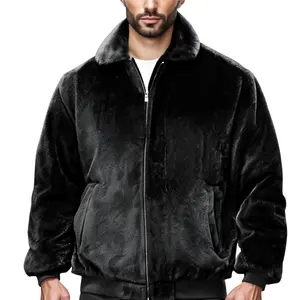 TJL Men's Luxury Faux Rabbit Fur Jacket - Designer Zip-Up, Plush Lining, Winter Street Style Casual Fabric mens  winter  jacket bg a the label