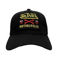 Black and Yellow Motorcyle Patch Trucker Hat