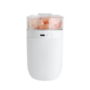 Wireless Himalayan Salt Lamp Humidifier Mini Colorful Ambient Light for Home and Car Use