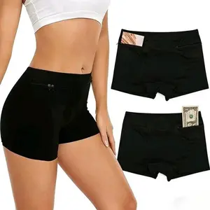 Viral on TikTokWomen's Underwear with Secret Pocket Panties, 2 /4Packs Anti Pickpocket Travel BoxersCotton underwear, soft  breathable shorts