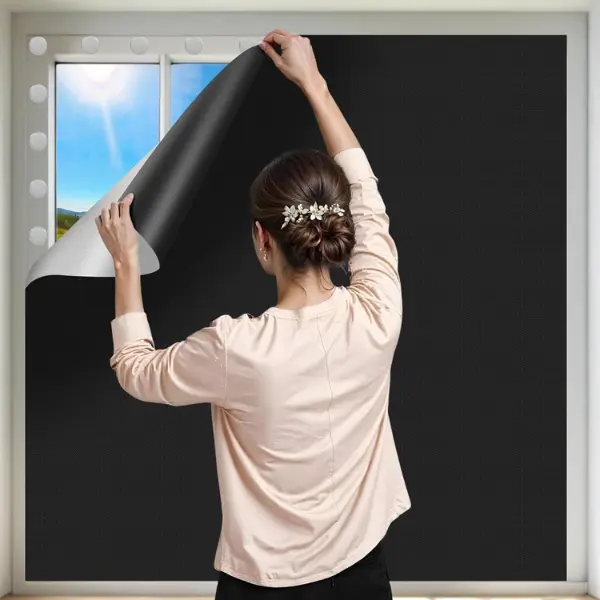 40'' x 57'' Blackout Curtain - Portable Solid Window Cover for Easy Storage & Transport