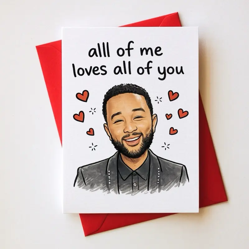 Loves All of You Valentine’s Day Card, Minimal Romantic Love Card - Valentines Card for Husband, Wife, Boyfriend, Girlfriend, Partner