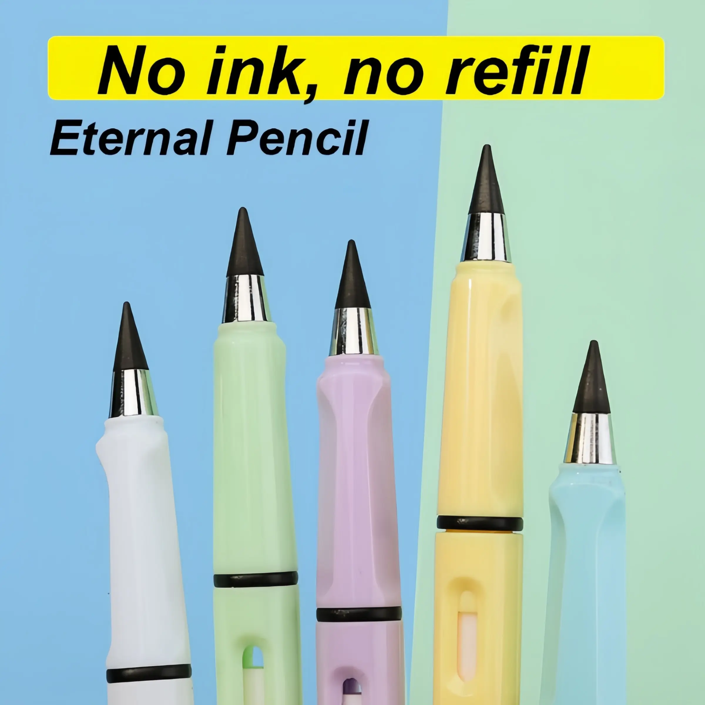 6/12 Pcs Pencils, Color Never Wear Pencil with Eraser, Permanent Writing, Never Sharpened, Never Fade, Durable and Creative Pencil, artist pencils, Art Supplies, Stationery Supplies