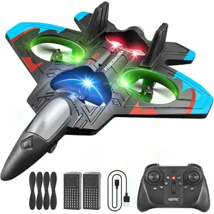 V32 Foam te Control Airplanes RC Planes for Kids Adults, RC Airplane Fighter Jet with Light, 360° Flip Fighter Jet Toys, Stunt Roll, Airplane Toy Gifts for Kids Boys