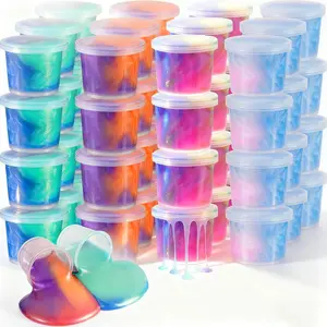 Summer Spring Gift 24Pack Galaxy Slime kit Party Favors for Girls & Boys,Colorful Slime Set, Non-Sticky, DIY Slime Toys for Christmas Stocking Stuffers,Easter Basket Stuffers Classroom Reward