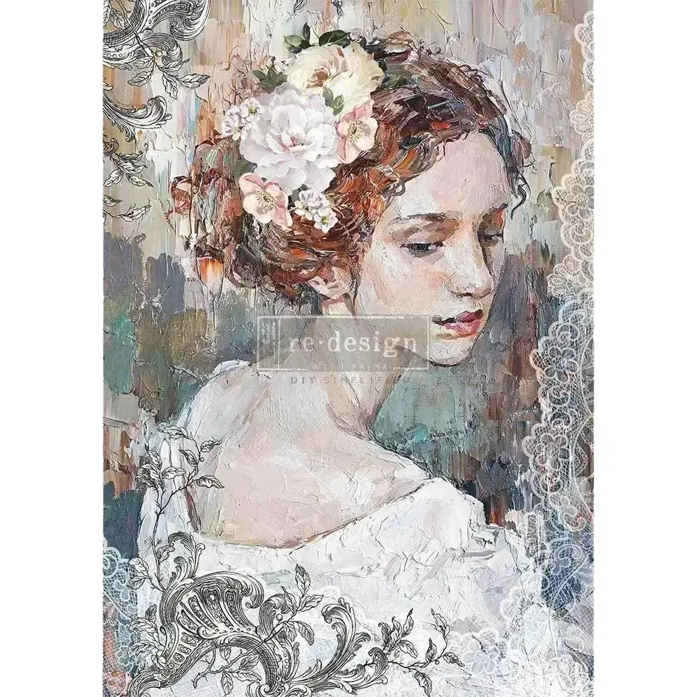 Redesign With Prima A1 Decoupage Mulberry Tissue Paper - Decorative Sheet, Fibrous Texture, Serene Look, 23.4inX33.1in Office Stationery Supply