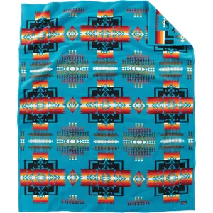Blanket , Reversible Throw Blanket, Wool Felt Binding, Breathable, Napped for Softness, Great for Home and Travel