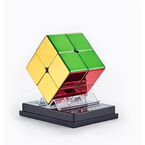 2x2 Magnetic Speed Cube Stickerless Mirror Reflective Shiny Puzzle Cube