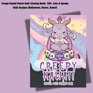 Creepy Kawaii Pastel Goth Coloring Book: 100+ Cute & Spooky Chibi Designs (Halloween, Horror, Kawaii