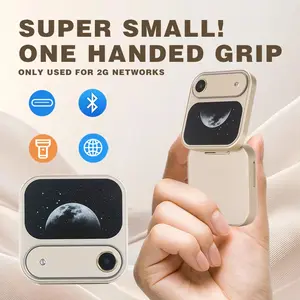 Foldable Mini Phone, Glowing Phone, 1.77 Inch Screen, 2g Network, Dual Sim, Supports Speaker, Fm Radio, Fun Feature Phone, Student Phone, Kids Phone