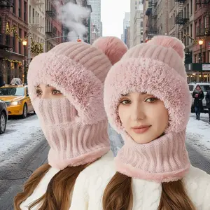 Windproof Thermal Balaclava Hat Scarf Mask With Ear Flaps – Fleece Lined Winter Hood For Cycling, Skiing & Outdoor Sports